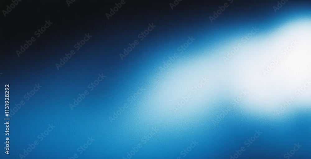 Poster blue gradient background with light and grainy texture for large banners and abstract designs