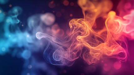 Fototapeta premium Colorful Smoke Swirling in Dynamic Motion with Vibrant Atmosphere : Generative AI