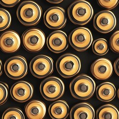 Close-up of Gold AA Batteries