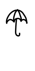 hand drawn vector illustration of a umbrella isolated on white background