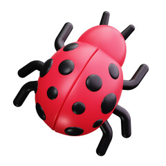 Obraz premium Ladybug 3d Render Icons