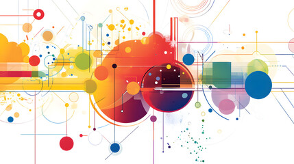 Obraz premium Abstract illustrator images, neat and colored. Good for yearbook background