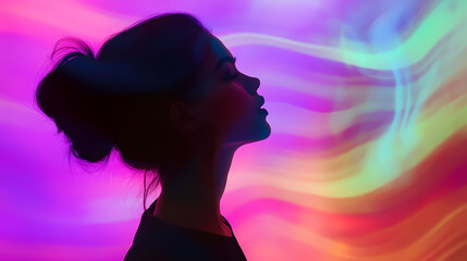 Abstract aurora light gradient background. liquid wavy blur texture overlay. poster, banner, presentation backdrop design. Flux. Illustration