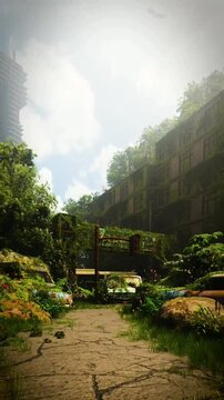 A part of the world that has been destroyed.