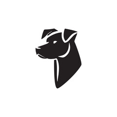 Stylized silhouette of a dog for creative designs