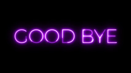 Purple Neon Sign: A Farewell Message
