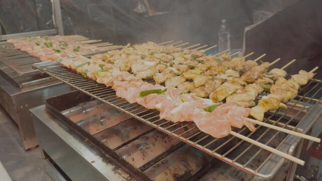 Meat on the grill