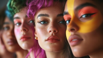 Obraz premium Empowering image promoting transgender rights and support, featuring diverse trans individuals advocating for respect and understanding