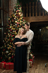 joy happiness smiling decoration family december celebration christmas tree winter woman man