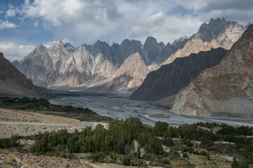 Obraz premium The beautiful Passu Cones, Passu, Gojal, Baltistan, Pakistan