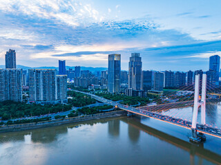 Obraz premium country skyline at sunset