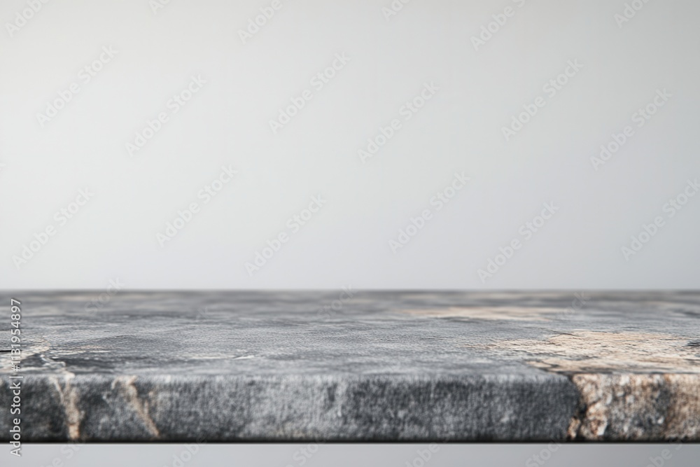 Poster smooth gray stone surface with a minimalist backdrop.