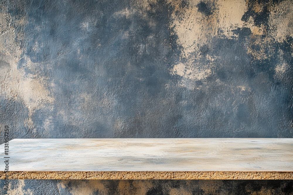 Poster textured wall and tabletop for design or display use.