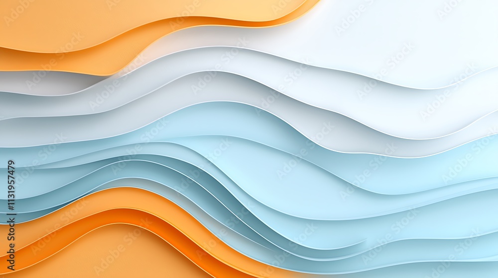 Poster flowing waves of color a modern abstract design in digital art and creative perspective