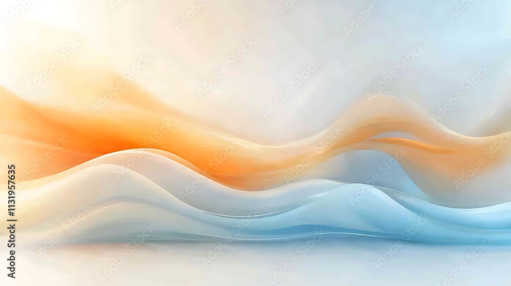 Poster fluid background of dynamic abstract waves in soft colors an artistic perspective