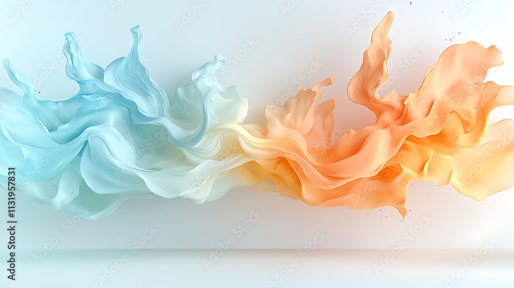 Poster dynamic colorful swirls a close-up of vivid expression in abstract digital art