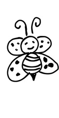 Naklejka premium hand drawn vector illustration of a bee