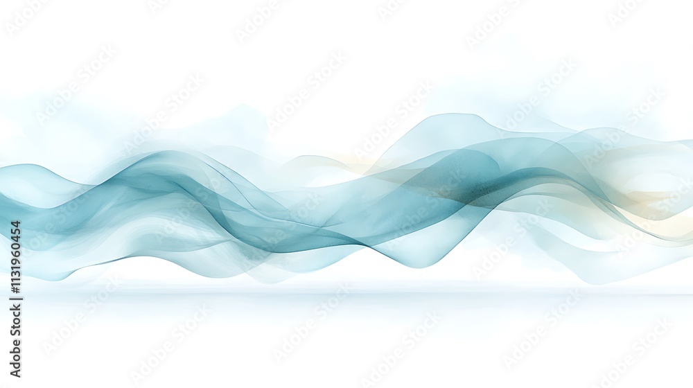 Aufkleber dynamic flowing waves background abstract art digital design smooth colors elegant concept
