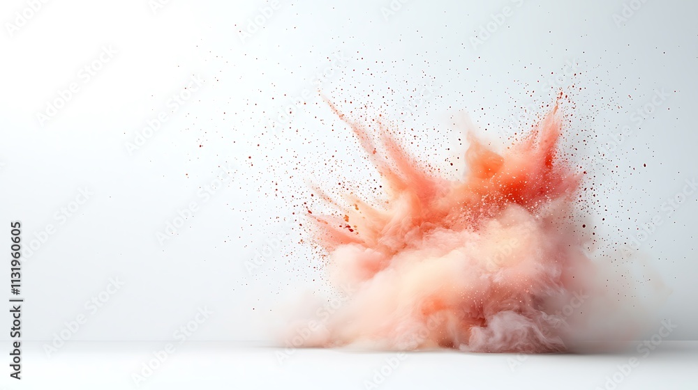 Poster explosive color burst action studio setting digital art isolated background creative concept