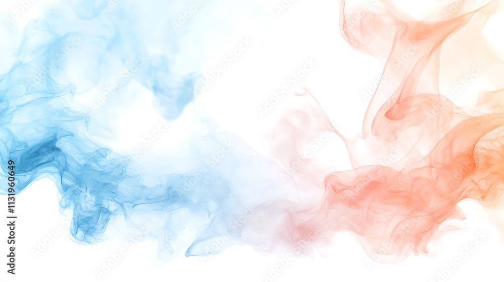 Poster artistic perspective dynamic fusion of colorful smoke patterns in vibrant design