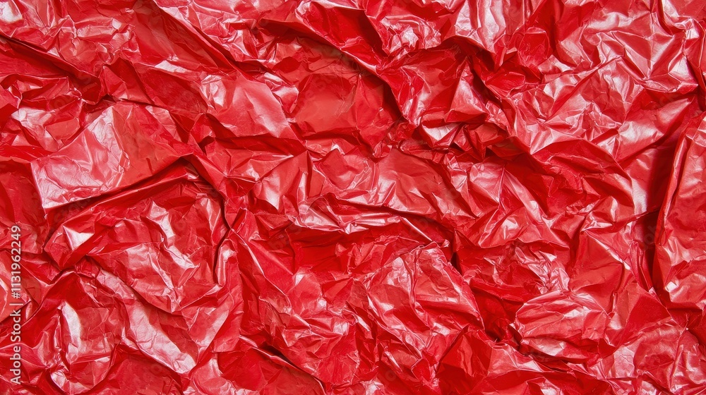 Poster vibrant crumpled red paper texture for background and design use