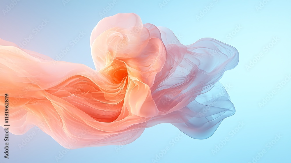 Poster contemporary design colorful dynamic swirls in modern digital artistic expression