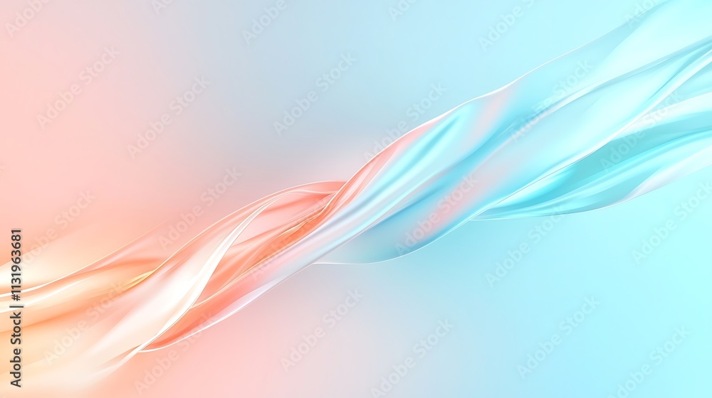 Poster fluid motion concept minimalist dynamic colors in abstract digital art from eye-level