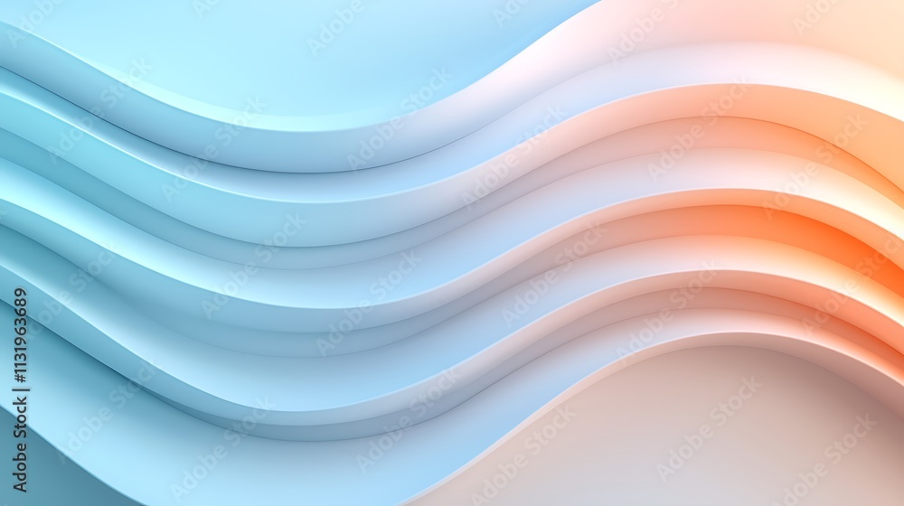 Aufkleber fluid motion and dynamic wave patterns in contemporary abstract digital art