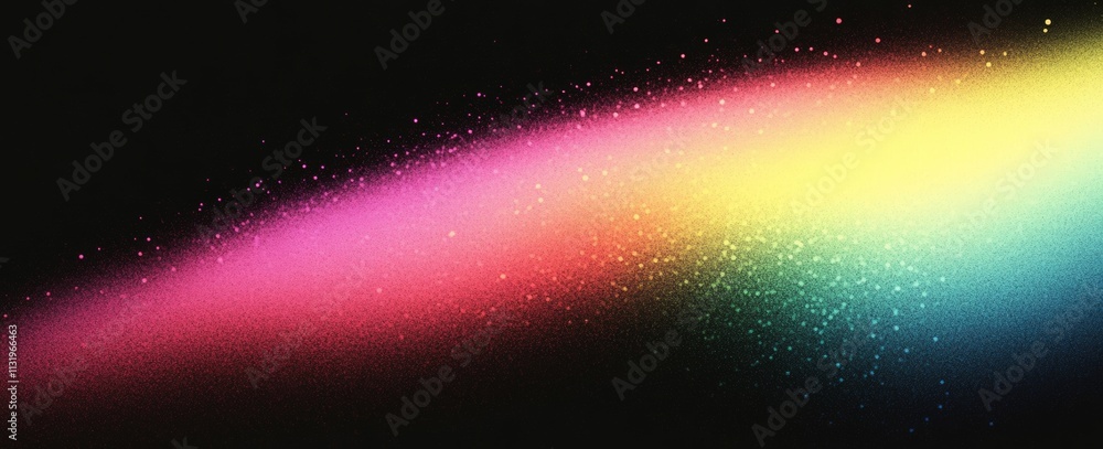 Poster vibrant colorful gradient background with grainy texture in black canvas