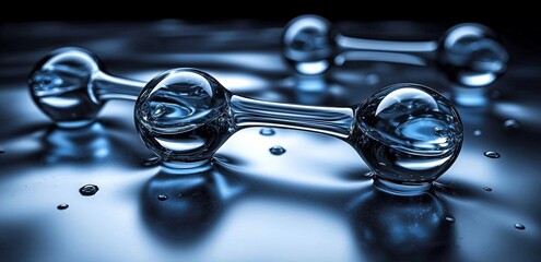 hyper realistic photo of  Hydrogen energy molecules - Clean future energy concept , isolated on white background,  , copy space, copy space for text,