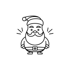 Naklejka premium Outline Icon Santa's Belt with its big buckle.