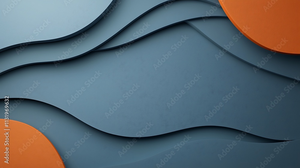 Poster dynamic abstract wave patterns in minimalist graphic art - a modern design studio concept