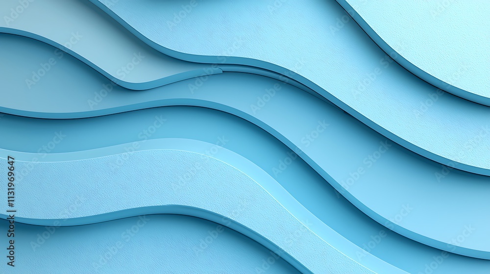 Poster modern interior design with dynamic blue wave patterns a visual harmony in digital art