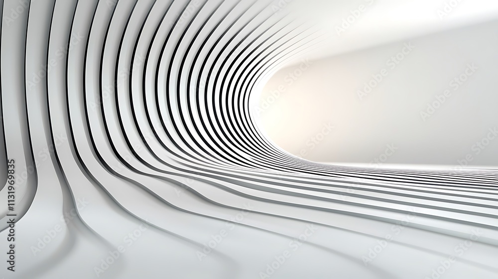 Poster dynamic digital illustration exploring minimalist environments in modern abstract art
