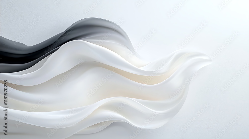 Poster minimalist studio art close-up of dynamic flowing textures and creative design