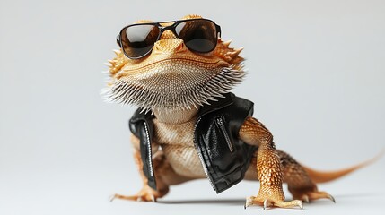 Fototapeta premium Rock Star Lizard for Dress Up Your Pet Day