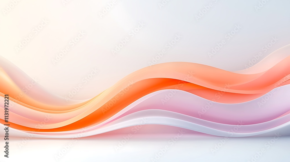 Poster dynamic color waves abstract digital art with modern aesthetic and visual harmony