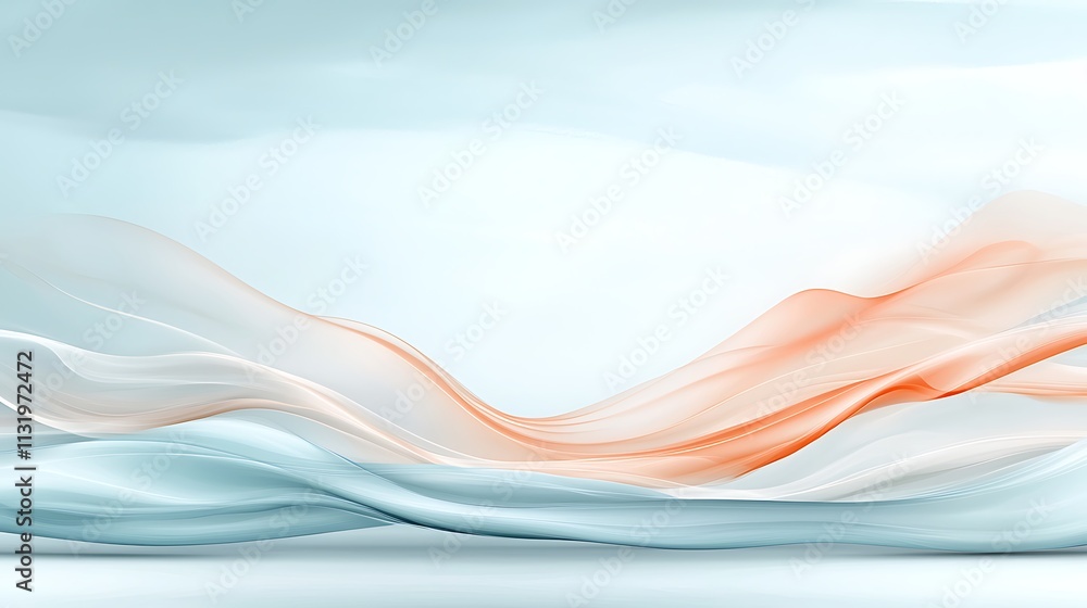 Poster minimalist abstract art on digital canvas flowing soft colors for a serene visual experience