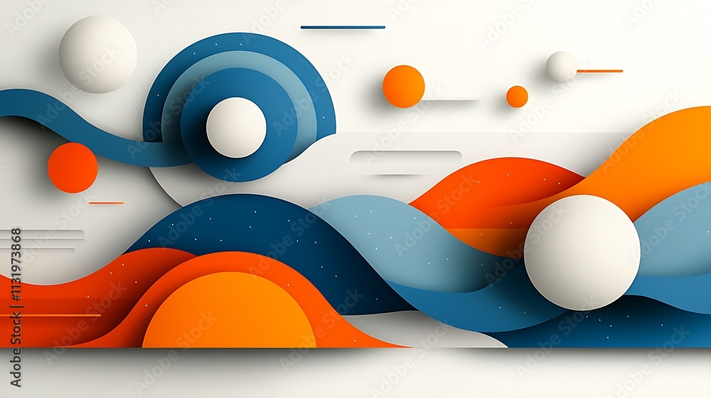 Poster aerial view of a vibrant modern art gallery dynamic digital artwork and abstract concepts