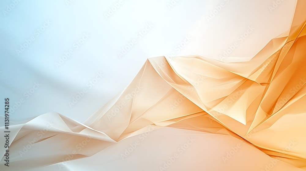 Poster dynamic abstract composition a close-up on soft textures & modern minimalist aesthetics
