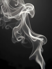 Fototapeta premium Realistic beautiful smoke isolated black color background