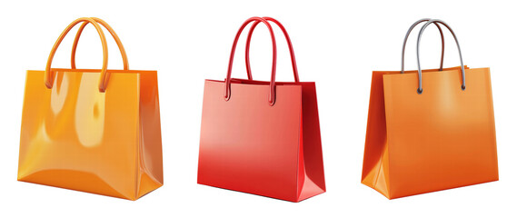 Colorful shopping bags in vibrant hues