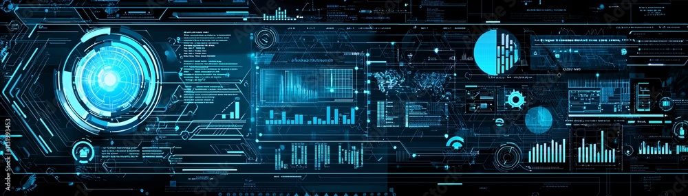 Poster a futuristic ai-driven tax calculation dashboard, vibrant financial graphs and deduction summaries o