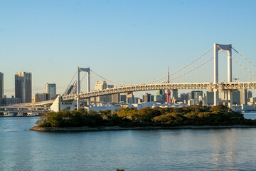 Fototapeta premium golden gate rainbow bridge city japan.