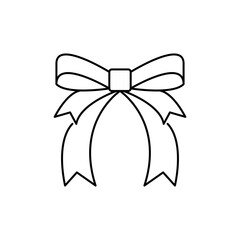 Outline icon Ribbon to decorate a gift.