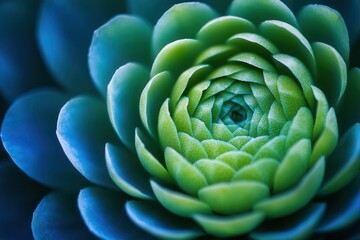 Obraz premium Close-up of a succulent plant showcasing intricate details.