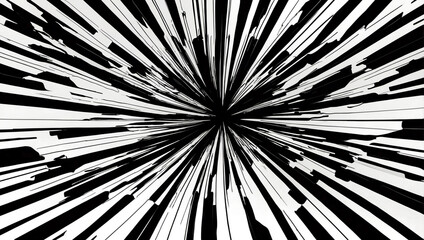 Obraz premium Comic Book Black Radial Lines Overlay