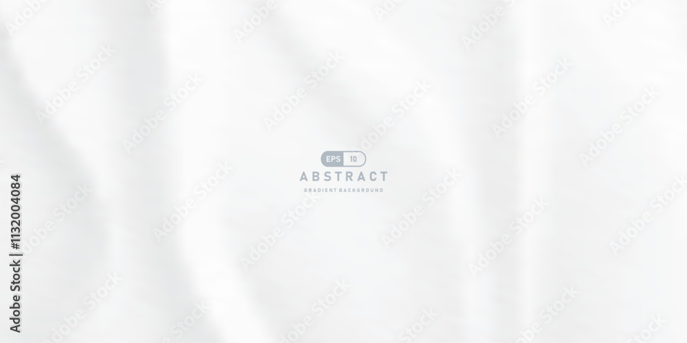 Aufkleber Soft white abstract gradient background with subtle folds and smooth texture, ideal for minimalistic designs and modern presentations