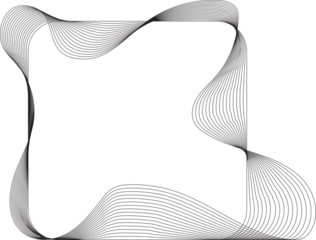 Rounded square frame line fluid for badges, tag, banner, label, logo