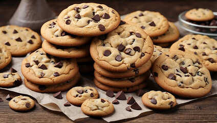 Cookies with Chocolate Chips Clip Art